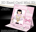 3D Easel Card Mini Kit - Pretty in Pink - Cute Girlz