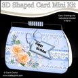 3D Shaped Card Kit - A Touch of Elegance Flowers, Lace & Pearls Clutch Bag