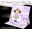 3D Easel Card Mini Kit - Pretty in Lilac - Cute Girlz