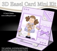 3D Easel Card Mini Kit - Pretty in Lilac - Cute Girlz