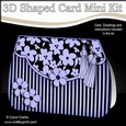 3D Shaped Card  Kit - Pretty Floral Fold Over Clutch Bag