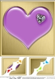 Romantic Enamel Heartwith diamond - 8 x 8 Scalloped corner Topper