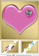 Romantic Enamel Heartwith diamond - 8 x 8 Scalloped corner Topper