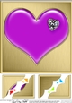 Romantic Enamel Heartwith diamond - 8 x 8 Scalloped corner Topper
