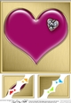 Romantic Enamel Heartwith diamond - 8 x 8 Scalloped corner Topper