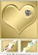 Romantic Enamel Heartwith diamond - 8 x 8 Scalloped corner Topper