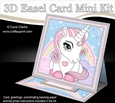 3D Easel Card Mini Kit - Cute Little Unicorn