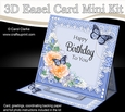 3D Easel Card Mini Kit - A Touch of Elegance Birthday - Flowers, Lace, Butterflies & Pearls