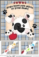 8 x 8 Scalloped Corner Topper - Dogs Leave Paw Prints - Spotty Dog