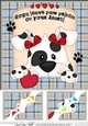 8 x 8 Scalloped Corner Topper - Dogs Leave Paw Prints - Spotty Dog