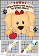 8 x 8 Scalloped Corner Topper - Dogs Leave Paw Prints - Golden Labrador