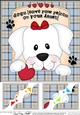 8 x 8 Scalloped Corner Topper - Dogs Leave Paw Prints - White Labrador Dog