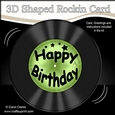 3D Shaped Rocking Card Kit - On the Record - Happy Birthday