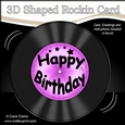 3D Shaped Rocking Card Kit - On the Record - Happy Birthday