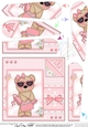 Cute Little Livvy Bear & Lace Fan Pyramage Topper