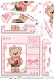 Cute Little Livvy Bear & Lace Fan Pyramage Topper