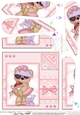 Cute Little Livvy Bear & Lace Fan Pyramage Topper
