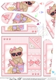 Cute Little Livvy Bear & Lace Fan Pyramage Topper