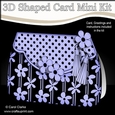 3D Shaped Card Kit - Pretty Daisy & Dots Fold Over Clutch Bag