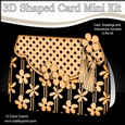 3D Shaped Card Kit - Pretty Daisy & Dots Fold Over Clutch Bag