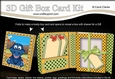 3D Cute Little Dino Gift Box Card Kit 3d Decoupage