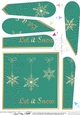 Christmas Snowflakes Fan Pyramage Topper