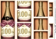 DL 100th Birthday Champagne in a Box with top & bottom stacker