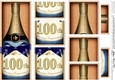 DL 100th Birthday Champagne in a Box with top & bottom stacker