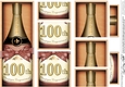 DL 100th Birthday Champagne in a Box with top & bottom stacker