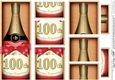 DL 100th Birthday Champagne in a Box with top & bottom stacker