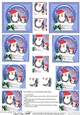 Christmas Penguins Snowglobe Twisted Pyramage sheet