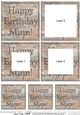 Happy Birthday Mum Set in Stone Tunnel Topper