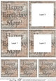 Happy Birthday Mom Set in Stone Tunnel Topper