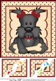 8 x 8 Cute Little Scottie Dog Scalloped Corner Topper