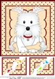 8 x 8 Cute Little Westie Dog Scalloped Corner Topper