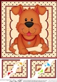 8 x 8 Cute Little Rusty Dog Scalloped Corner Topper