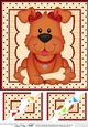 8 x 8 Cute Little Rusty Dog Scalloped Corner Topper