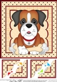 8 x 8 Cute Little Boxer Dog Scalloped Corner Topper