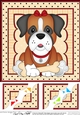 8 x 8 Cute Little Boxer Dog Scalloped Corner Topper
