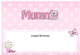 Large DL Happy Birthday MUMMY insert with Livvy Bear