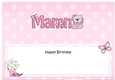 Large DL Happy Birthday MAMMY insert with Livvy Bear