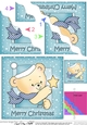 Cute Hunney Bear Robert has a Christmas Star - Wavy Corner side stacker Topper