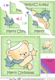 Cute Hunney Bear Robert has a Christmas Star - Wavy Corner side stacker Topper