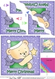 Cute Hunney Bear Robert has a Christmas Star - Wavy Corner side stacker Topper