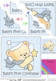 Cute Hunney Bear Robert has a Christmas Star - Babys 1st Christmas Wavy Corner side stacker Topper