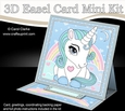 3D Easel Card Mini Kit - Cute Little Unicorn