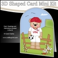3D Shaped Card Kit - Little Footballer Freddy Teddy Plays for USA