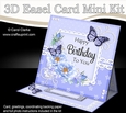 3D Easel Card Mini Kit - A Touch of Elegance Birthday - Flowers, Lace, Butterflies & Pearls
