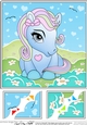 8 x 8 Cute Little Pony Scalloped Corner Topper