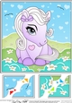 8 x 8 Cute Little Pony Scalloped Corner Topper